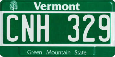 VT license plate CNH329