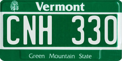 VT license plate CNH330