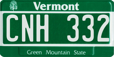 VT license plate CNH332