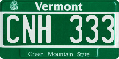 VT license plate CNH333