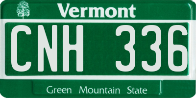 VT license plate CNH336