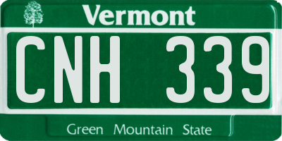 VT license plate CNH339