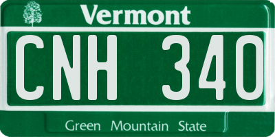 VT license plate CNH340