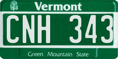 VT license plate CNH343