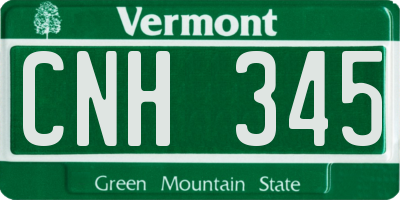 VT license plate CNH345