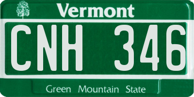 VT license plate CNH346