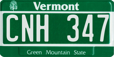 VT license plate CNH347