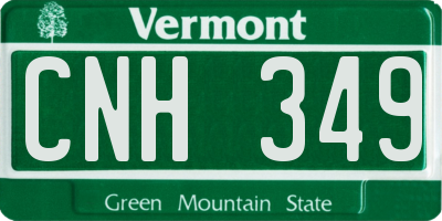 VT license plate CNH349