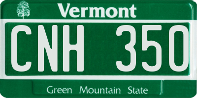 VT license plate CNH350