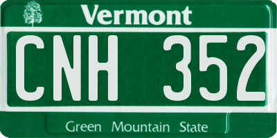 VT license plate CNH352