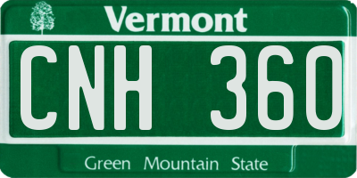 VT license plate CNH360
