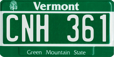 VT license plate CNH361