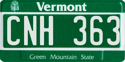 VT license plate CNH363