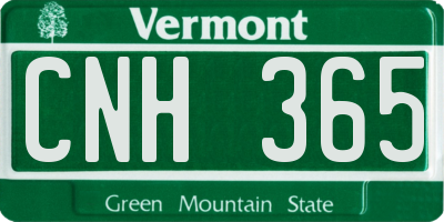 VT license plate CNH365