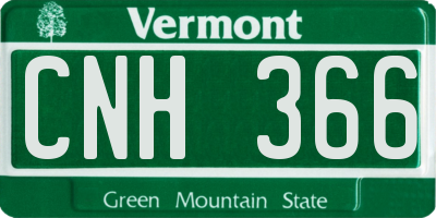 VT license plate CNH366