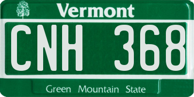 VT license plate CNH368