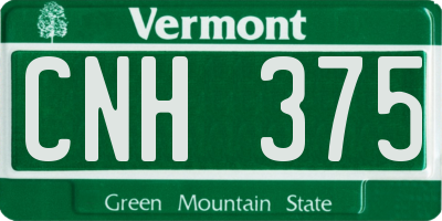 VT license plate CNH375