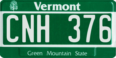 VT license plate CNH376