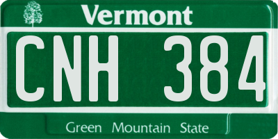 VT license plate CNH384
