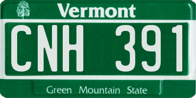 VT license plate CNH391