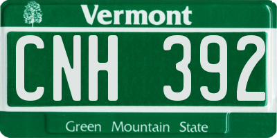 VT license plate CNH392