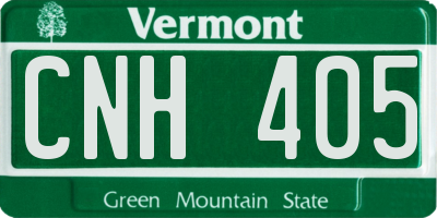 VT license plate CNH405