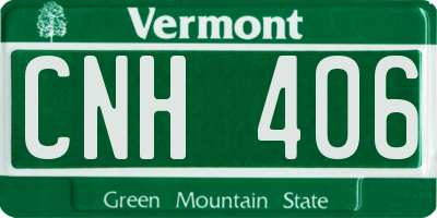 VT license plate CNH406