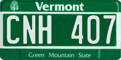 VT license plate CNH407