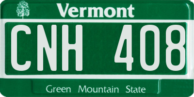 VT license plate CNH408