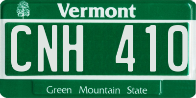 VT license plate CNH410