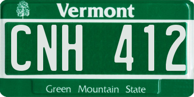 VT license plate CNH412