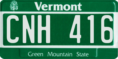 VT license plate CNH416