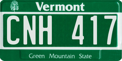 VT license plate CNH417