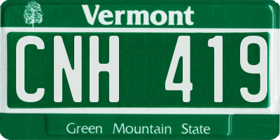 VT license plate CNH419