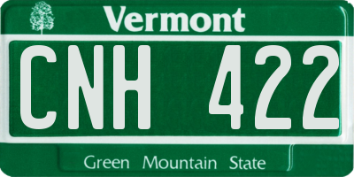 VT license plate CNH422