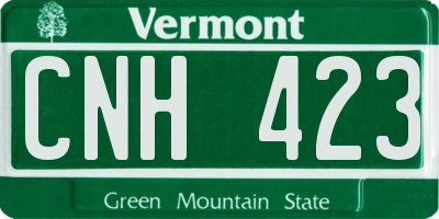 VT license plate CNH423