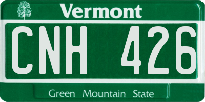 VT license plate CNH426