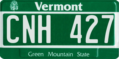 VT license plate CNH427