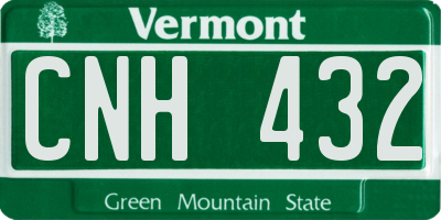 VT license plate CNH432
