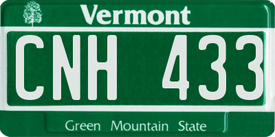 VT license plate CNH433