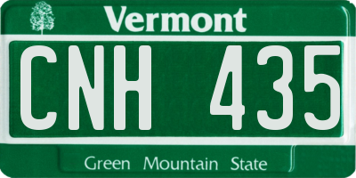VT license plate CNH435