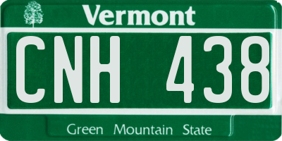 VT license plate CNH438