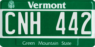 VT license plate CNH442