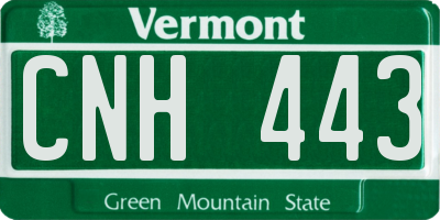 VT license plate CNH443