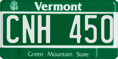 VT license plate CNH450