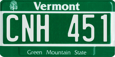 VT license plate CNH451