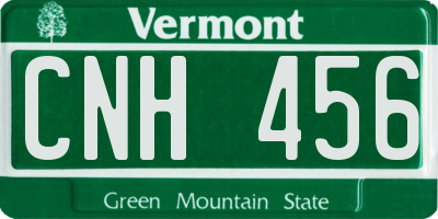 VT license plate CNH456