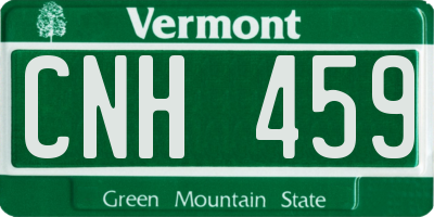 VT license plate CNH459