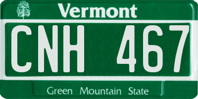VT license plate CNH467