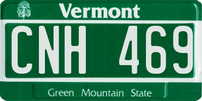 VT license plate CNH469